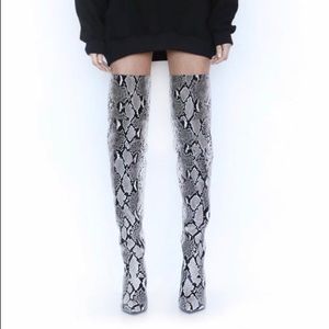 I.AM.GIA snakeskin thigh high boots BRAND NEW